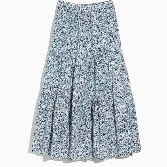 NWT!! Madewell - Button-Front Tiered Maxi Skirt in Florentine Floral - Size 3X - Picture 5 of 9
